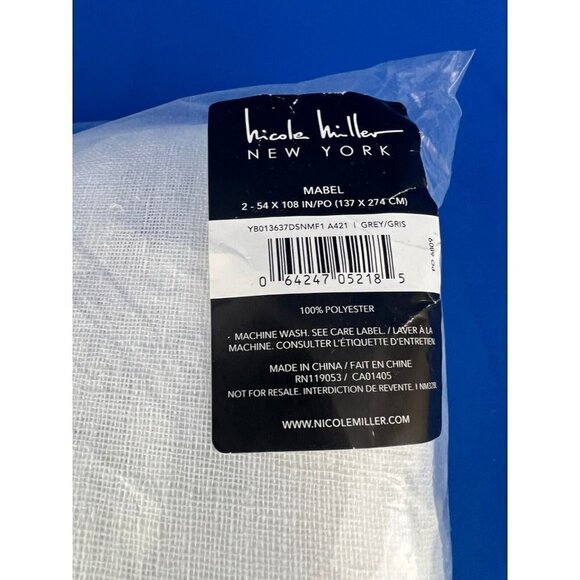 Nicole Miller New York Mabel Sheer Rod Pocket Curtain Panels 54"x108" Set of 2 - Picture 5 of 6